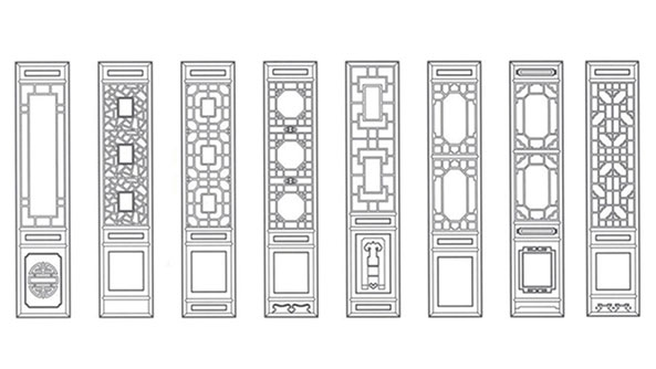 息烽喜迎门中式花格CAD设计图样式大全